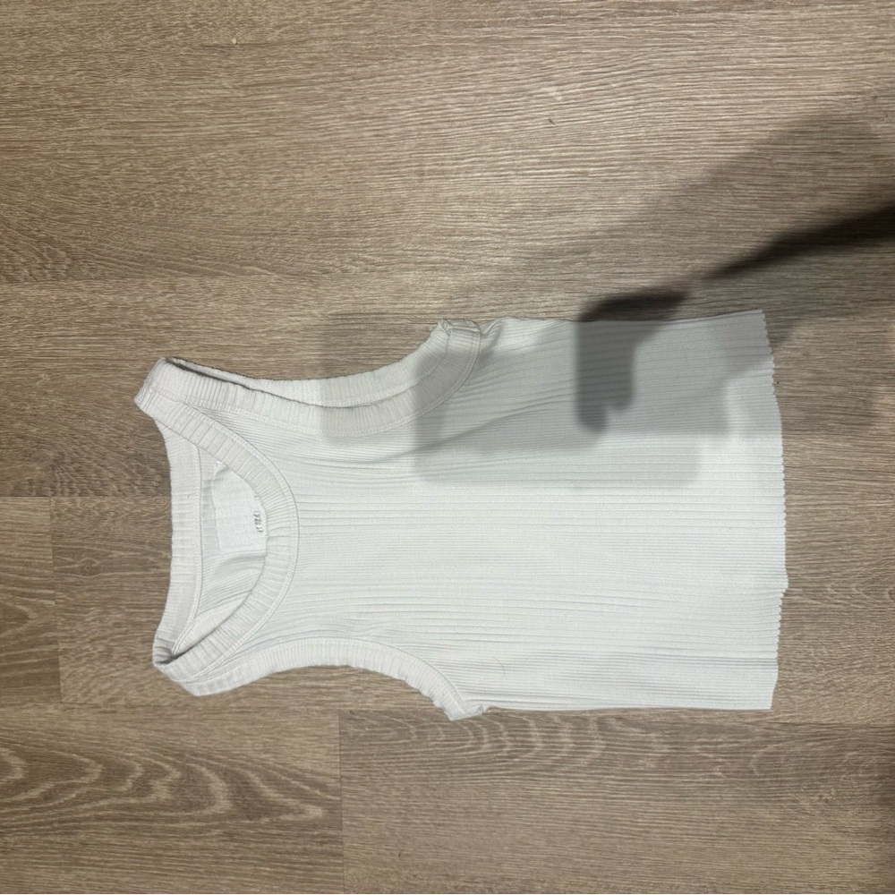 Aerie White Ribbed Tank Top